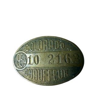 Vintage Colorado Chauffeur Badge